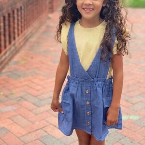 Vignette Blue Pinafore Dress - Size 5